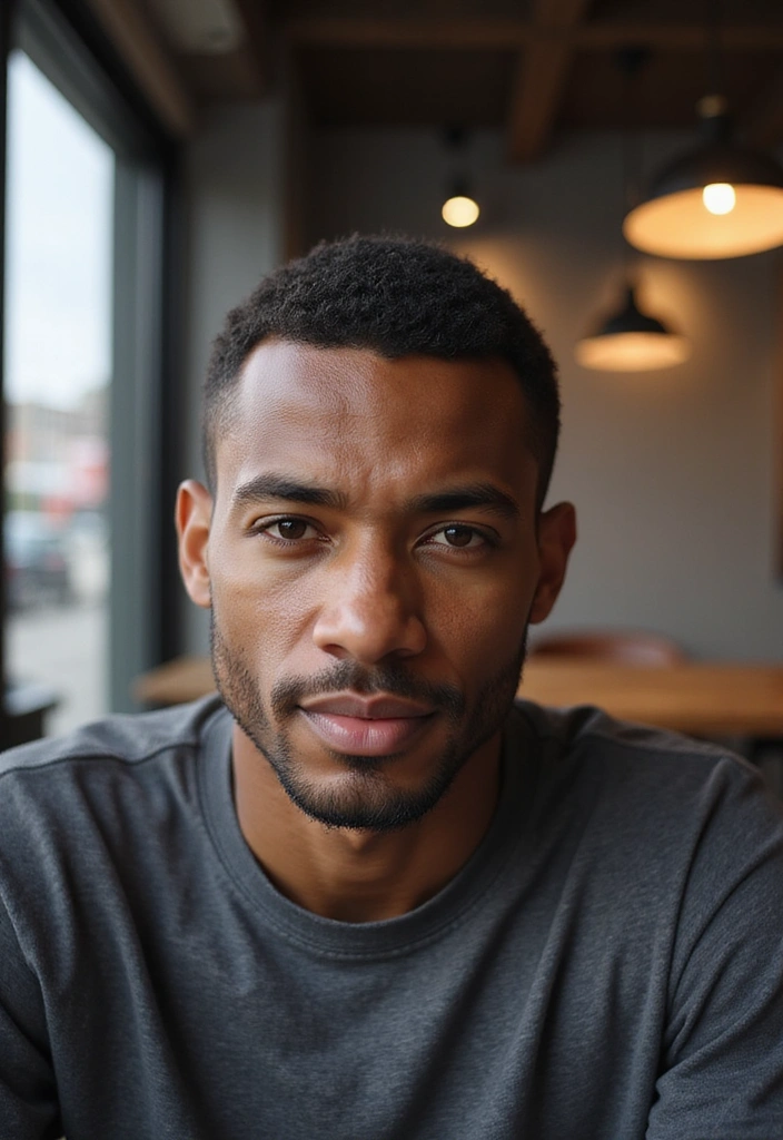 21 Cool Black Men Haircuts - 7. The Caesar Cut