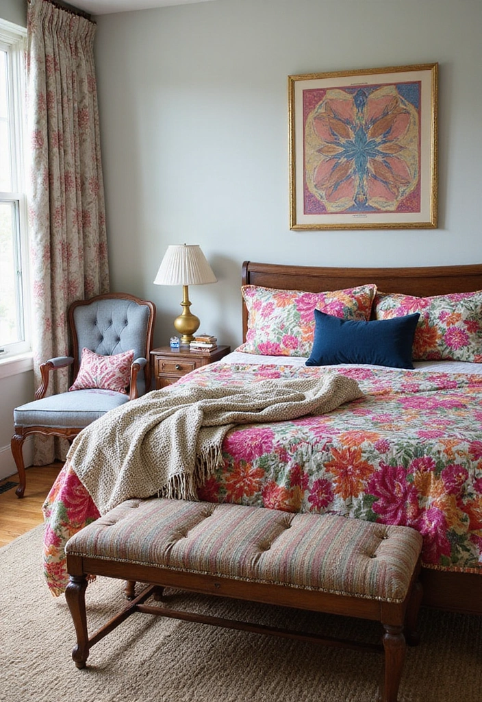 21 Modern Traditional Bedroom Design Ideas That Will Leave You Breathless! - 10. Mix of Patterns and Textures