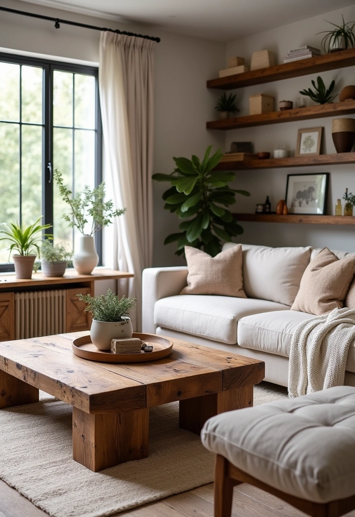 21 Living Room Ideas That'll Make You Want to Stay In Forever (Don't Miss #13!) - 9. Warm Wood Accents