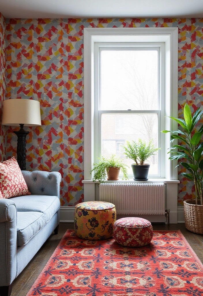 21 Baddie Living Room Ideas That'll Make You Want to Redecorate ASAP! - 10. Bold Patterns