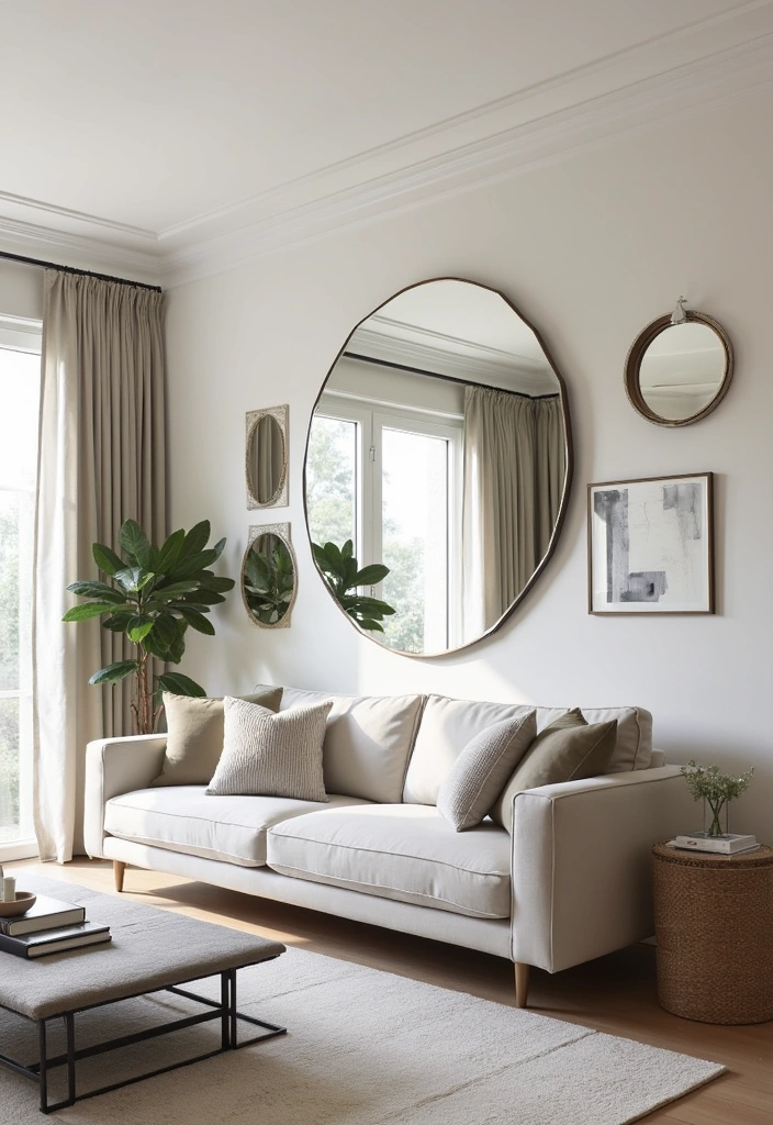 21 Living Room Ideas That'll Make You Want to Stay In Forever (Don't Miss #13!) - 13. The Power of Mirrors