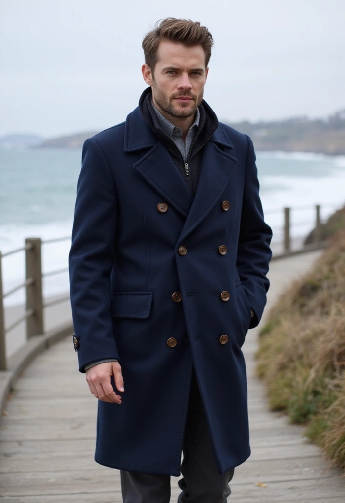 21 Types of Jackets for Men In 2025 - 17. Peacoat