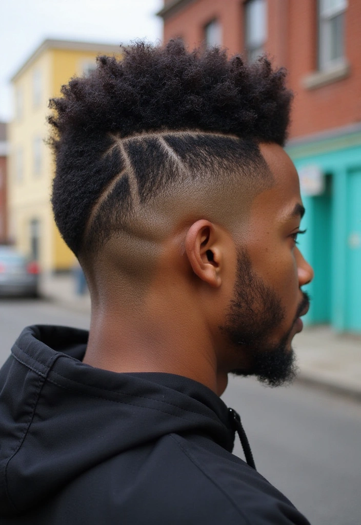 21 Cool Black Men Haircuts - 13. The Shaved Design