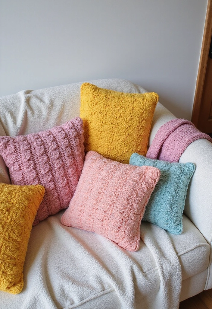 21 Best Crochet Room Decor Ideas - 9. Crochet Cushion Covers
