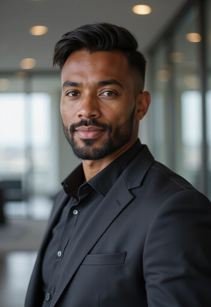 21 Cool Black Men Haircuts - 9. The Side Part with Fade