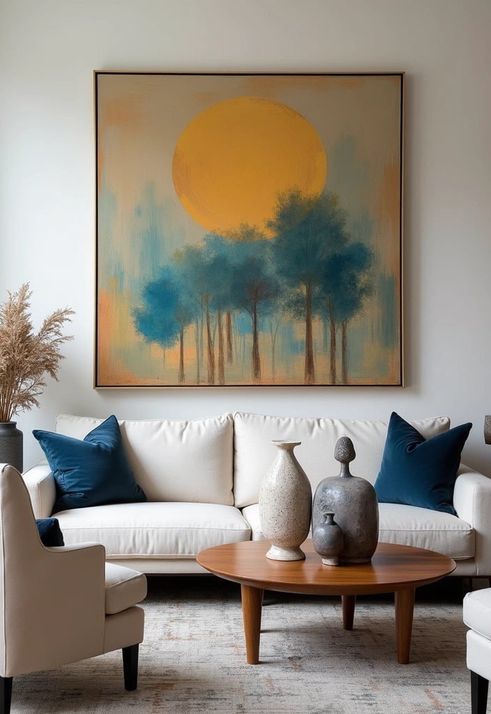 21 Living Room Ideas That'll Make You Want to Stay In Forever (Don't Miss #13!) - 20. Artistic Touches