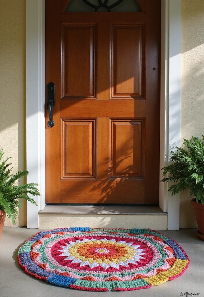 21 Best Crochet Room Decor Ideas - 8. Crochet Door Mats