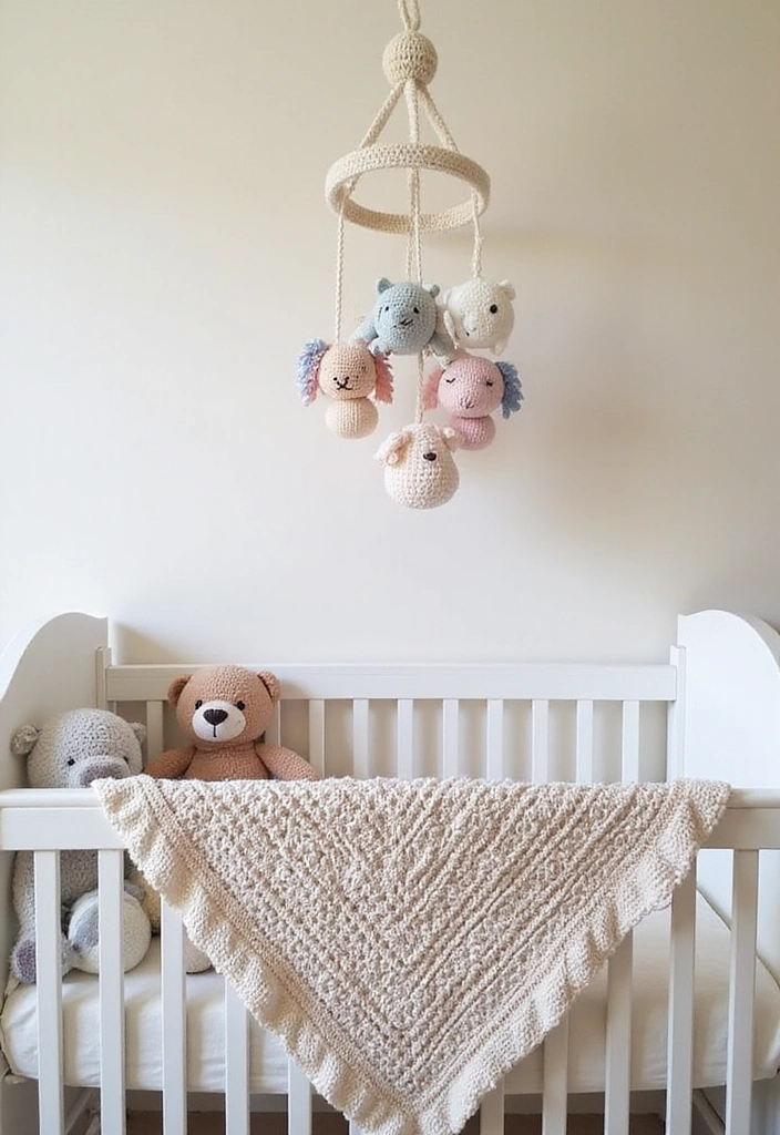 21 Best Crochet Room Decor Ideas - 11. Crochet Baby Nursery Decor