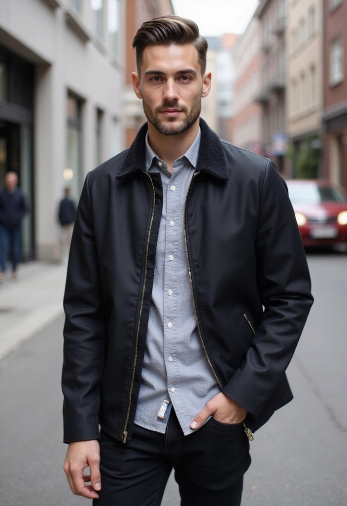 21 Stylish Middle Part Hairstyles for Men That'll Make You Stand Out! - 14. The Side-Parted Fade