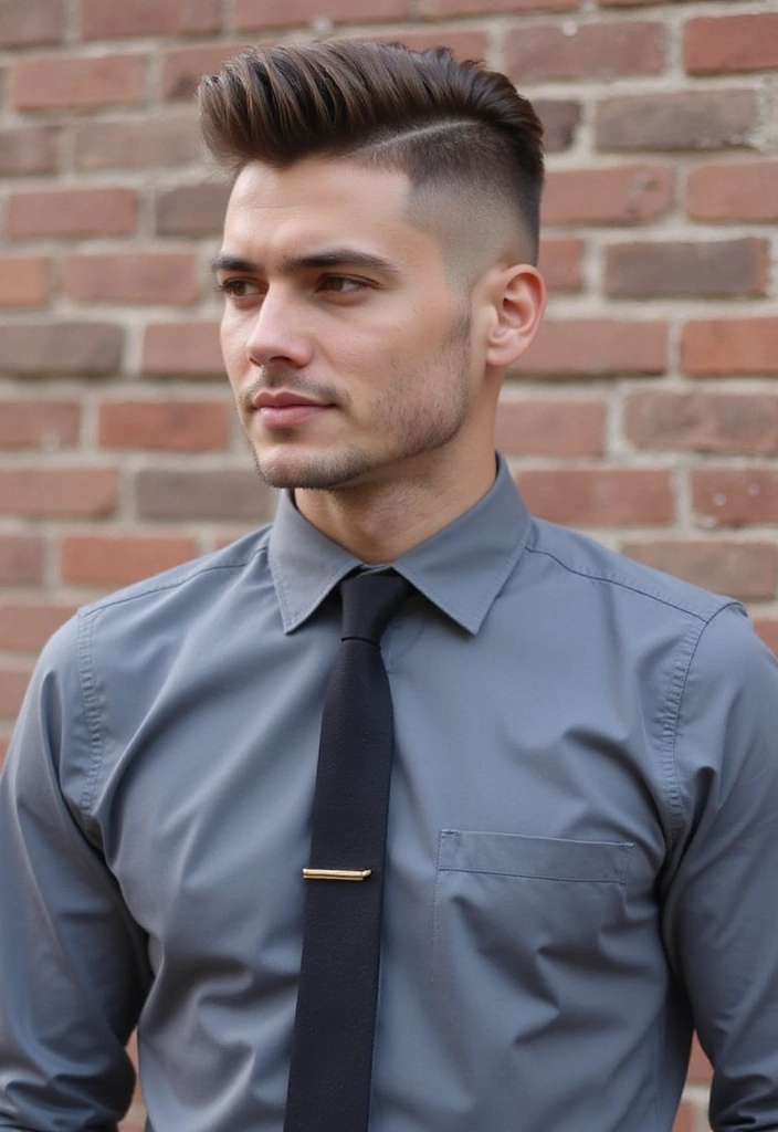 21 Popular Pompadour Hairstyles for Men Inspired by Celebrities! - 14. The Pompadour with Fade