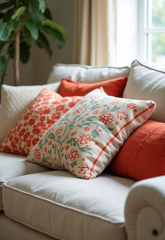 21 Living Room Ideas That'll Make You Want to Stay In Forever (Don't Miss #13!) - 17. Colorful Throw Pillows