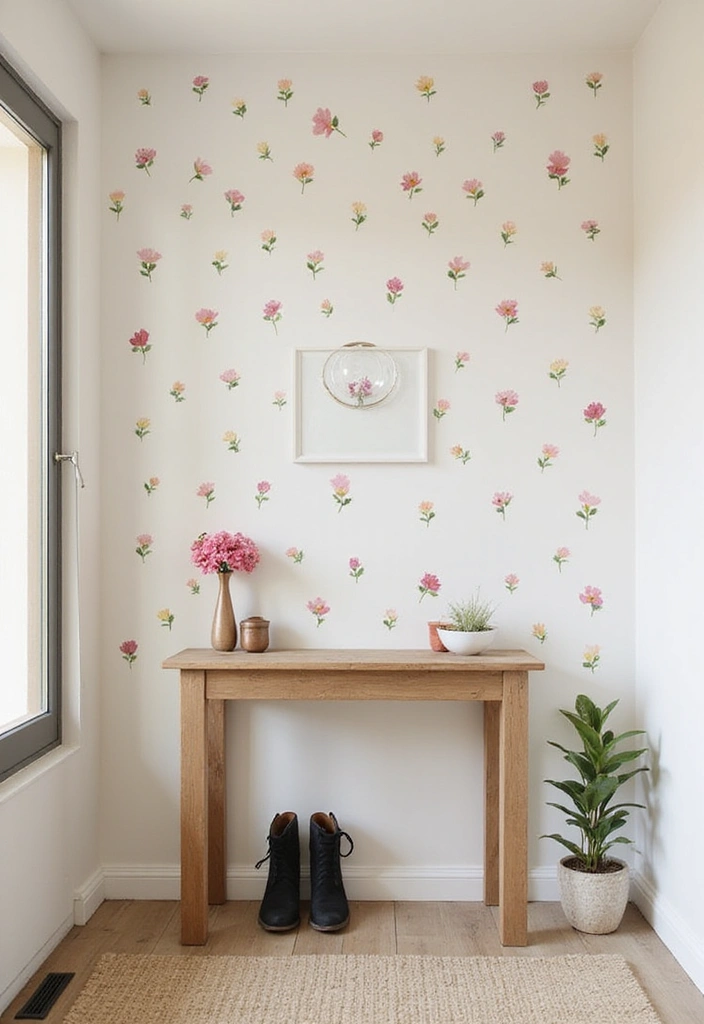 30 Genius Small Entrance Hall Ideas That'll Transform Your Entryway! - 21. Wall Decals for Easy Decor