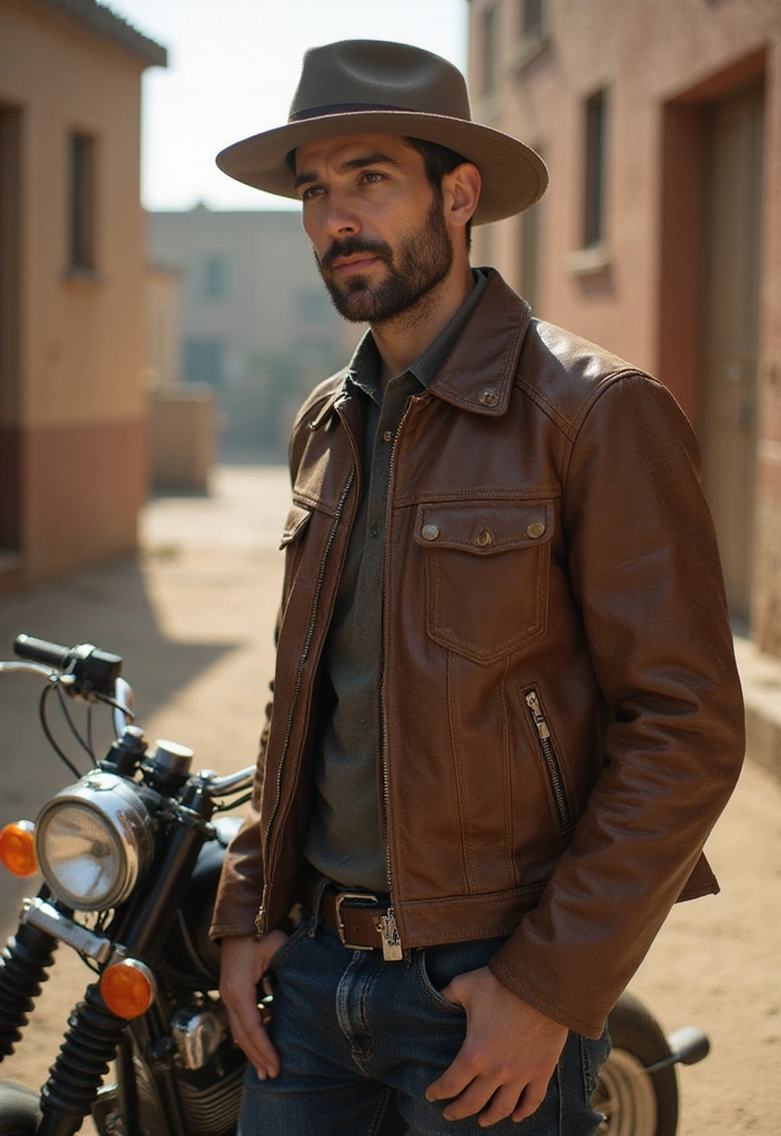 21 Types of Jackets for Men In 2025 - 5. Vintage Leather Jacket