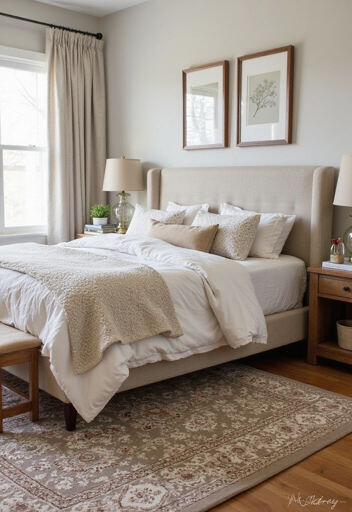 21 Modern Traditional Bedroom Design Ideas That Will Leave You Breathless! - 17. Cozy Area Rugs
