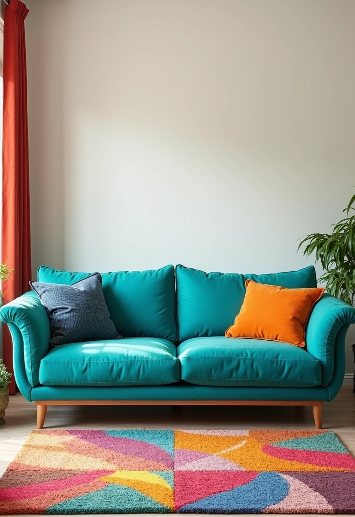 21 Living Room Ideas That'll Make You Want to Stay In Forever (Don't Miss #13!) - 10. Bold Accent Colors