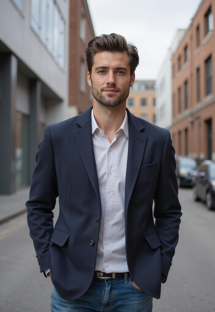 21 Stylish Middle Part Hairstyles for Men That'll Make You Stand Out! - 10. The Side-Swept Middle Part