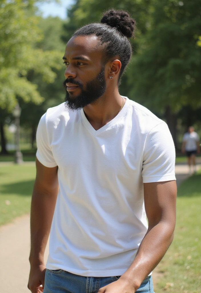 19 Best Black Men’s Hairstyles - 15. The Man Bun