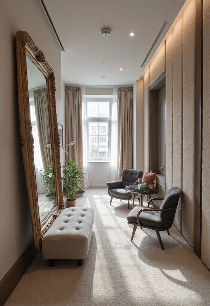20 Amazing Narrow Living Room Ideas That'll Make You Rethink Your Space! - 6. Mirrors for Depth