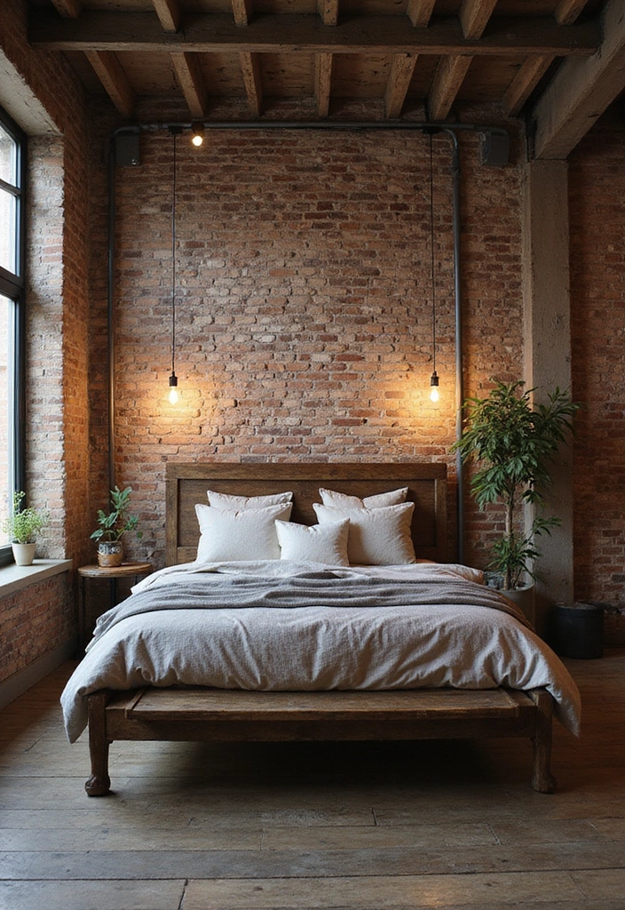 20 Unique Bedroom Design Ideas That Will Make You Fall in Love with Your Space! - 3. Industrial Chic