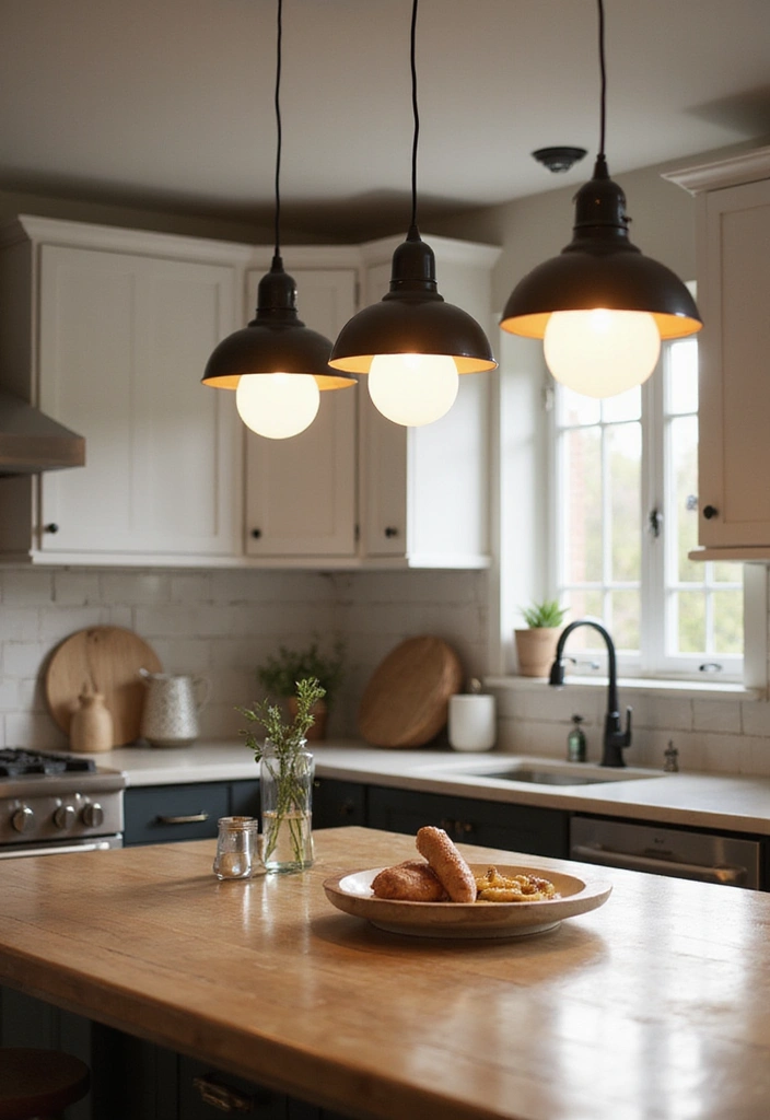 20 Best Lake House Kitchen Ideas That'll Make You Want to Move In! - 12. Bright Lighting Fixtures
