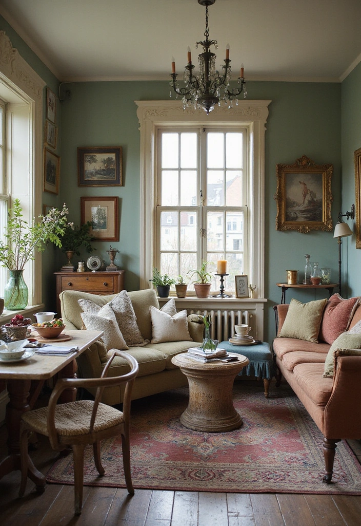 21 Stunning Living Dining Room Combo Ideas That Will Transform Your Space! - 13. Vintage Vibes