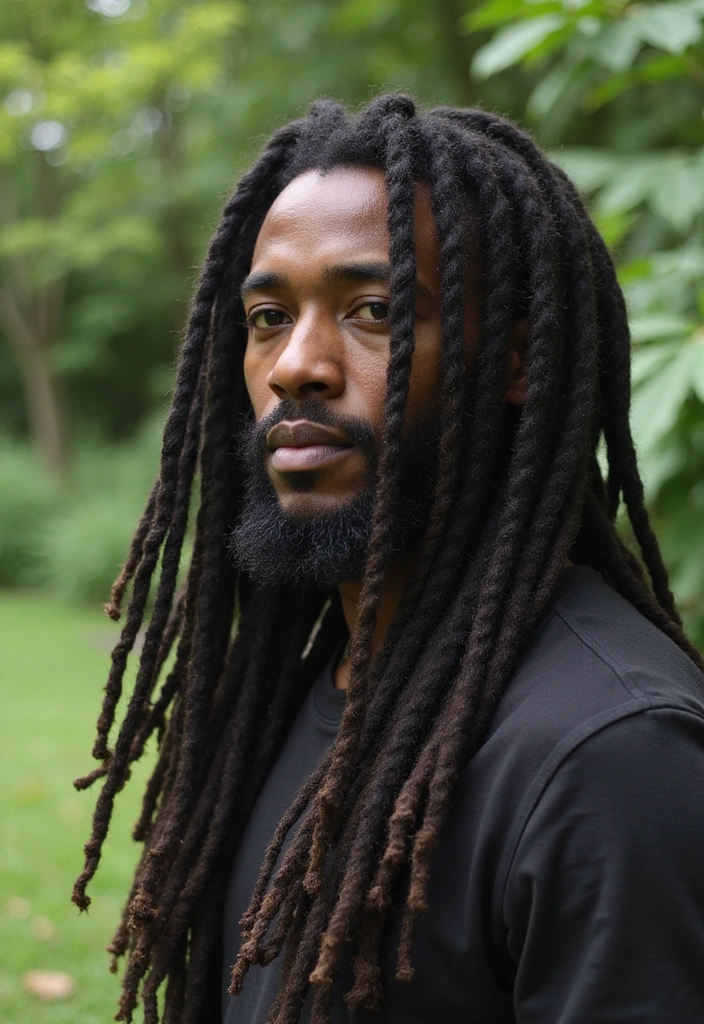 21 Cool Black Men Haircuts - 18. The Long Dreadlocks