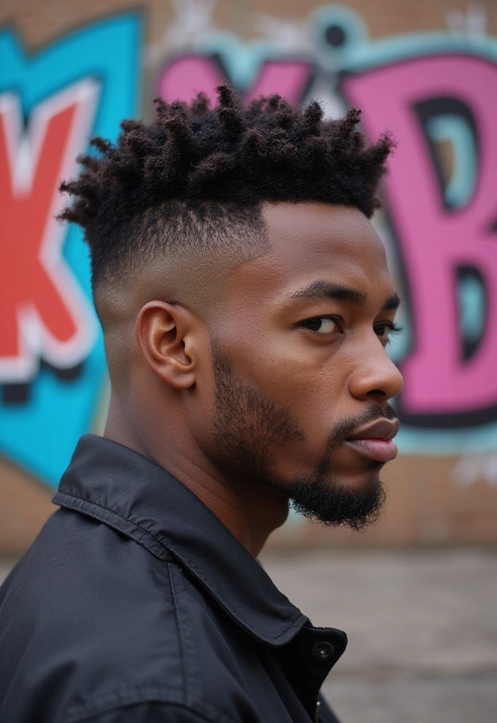 21 Cool Black Men Haircuts - 2. The High Top Fade
