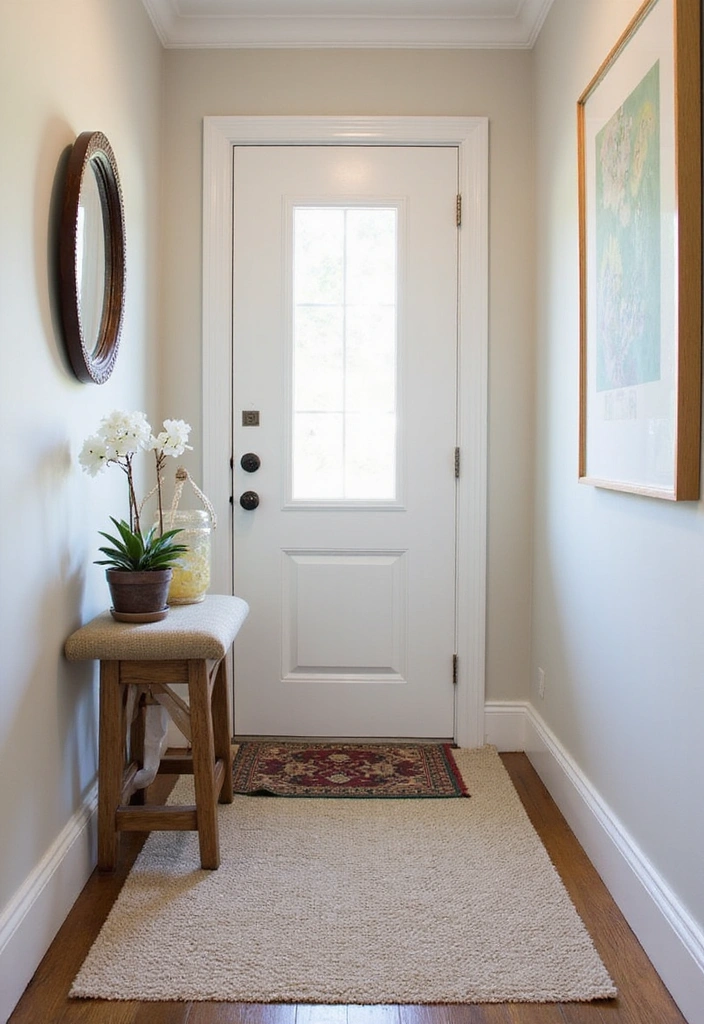 30 Genius Small Entrance Hall Ideas That'll Transform Your Entryway! - 17. Layering with Rugs