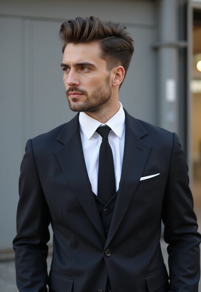 21 Stylish Middle Part Hairstyles for Men That'll Make You Stand Out! - 16. The Angular Middle Part