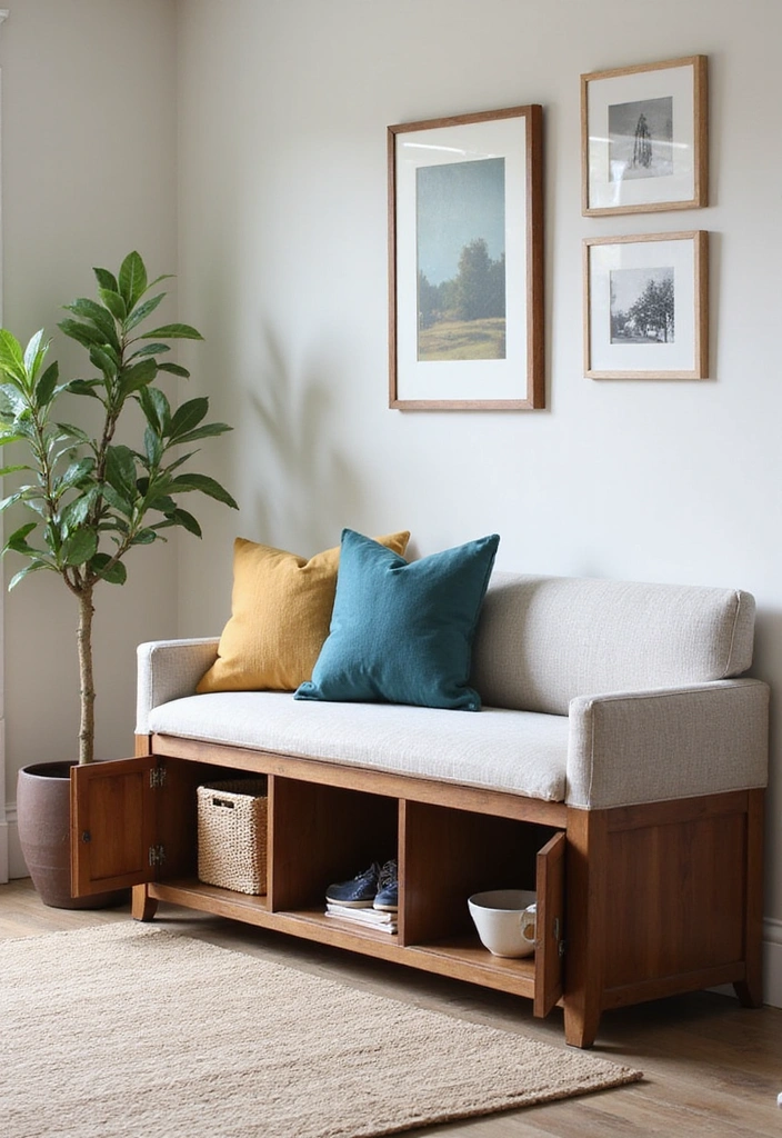 30 Genius Small Entrance Hall Ideas That'll Transform Your Entryway! - 2. Multi-Functional Furniture