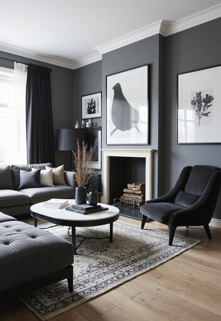 21 Awesome Terrace House Living Room Ideas You Won't Believe Exist! - 16. Monochrome Magic