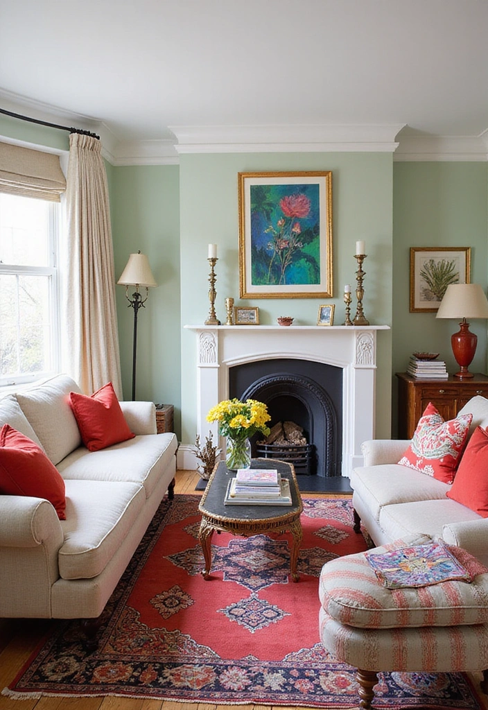 21 Awesome Terrace House Living Room Ideas You Won't Believe Exist! - 20. Colorful Accents