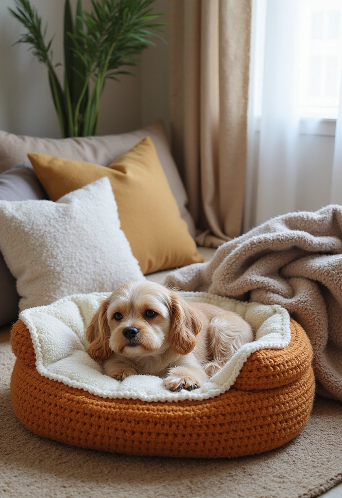 21 Best Crochet Room Decor Ideas - 20. Crochet Pet Beds