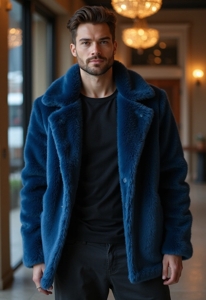 21 Types of Jackets for Men In 2025 - 9. Faux Fur Jacket
