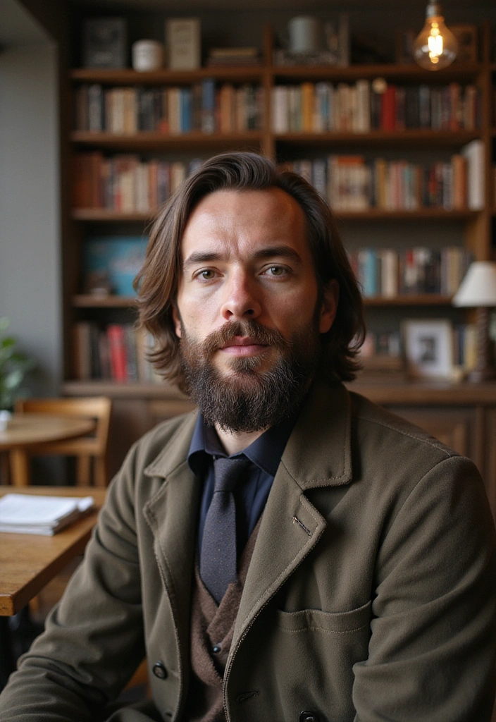 21 Stylish Middle Part Hairstyles for Men That'll Make You Stand Out! - 15. The Hipster Middle Part