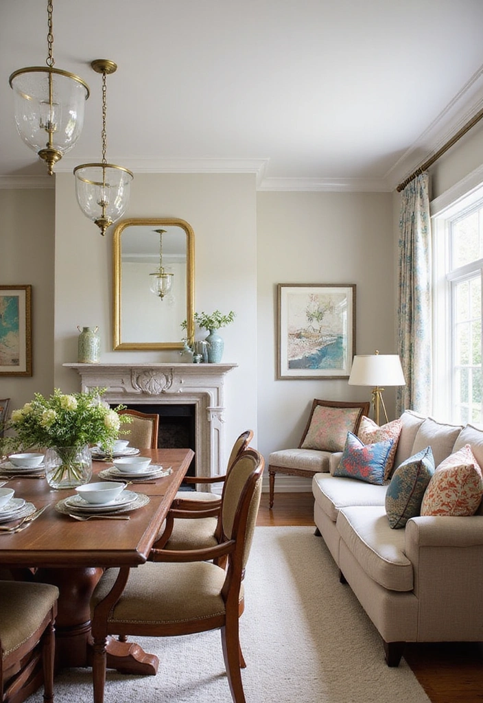21 Stunning Living Dining Room Combo Ideas That Will Transform Your Space! - 11. Transitional Touch