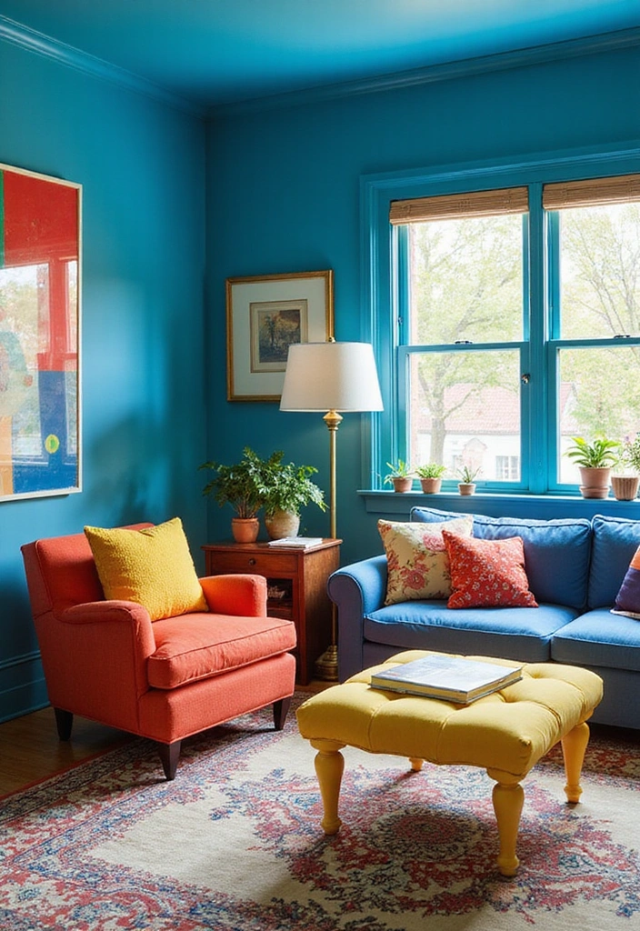 21 Baddie Living Room Ideas That'll Make You Want to Redecorate ASAP! - 4. Bold Color Pops