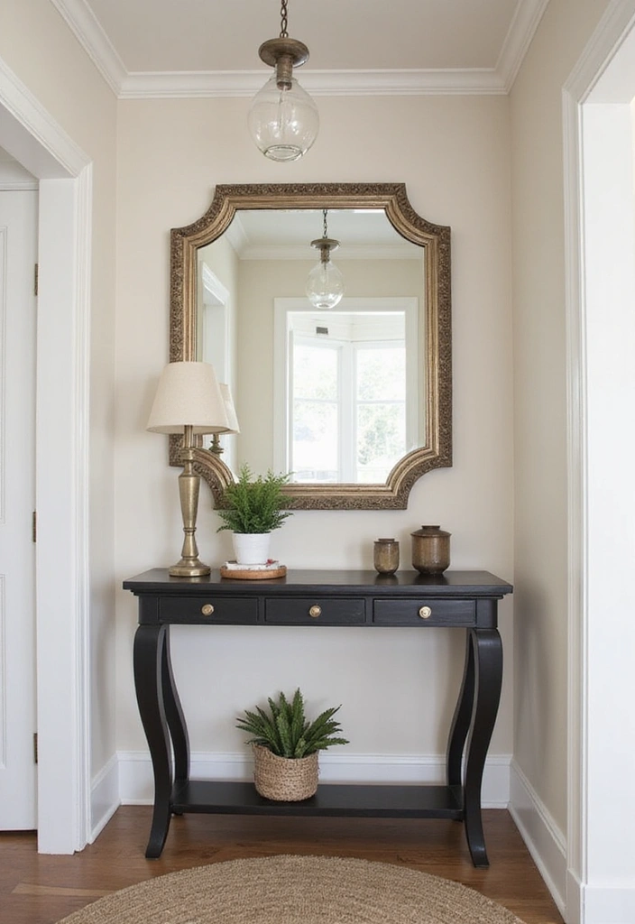 30 Genius Small Entrance Hall Ideas That'll Transform Your Entryway! - 6. Mirrored Accents