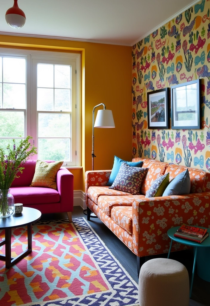 21 Living Room Ideas That'll Make You Want to Stay In Forever (Don't Miss #13!) - 19. Playful Patterns
