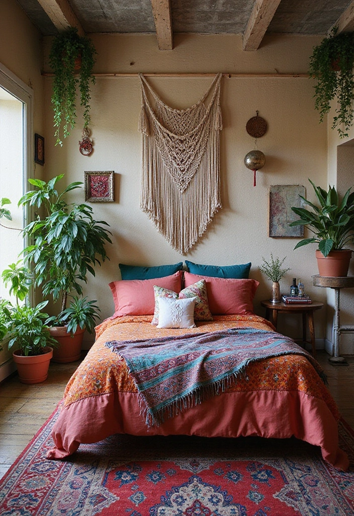20 Unique Bedroom Design Ideas That Will Make You Fall in Love with Your Space! - 1. Bohemian Bliss