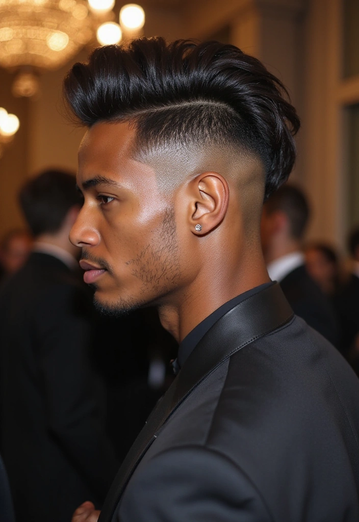 21 Cool Black Men Haircuts - 21. The Fashionable Quiff