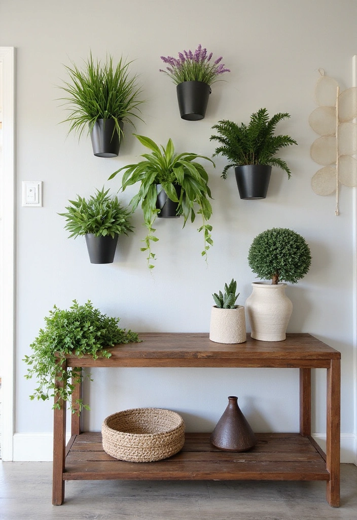 30 Genius Small Entrance Hall Ideas That'll Transform Your Entryway! - 18. Wall-mounted Planters
