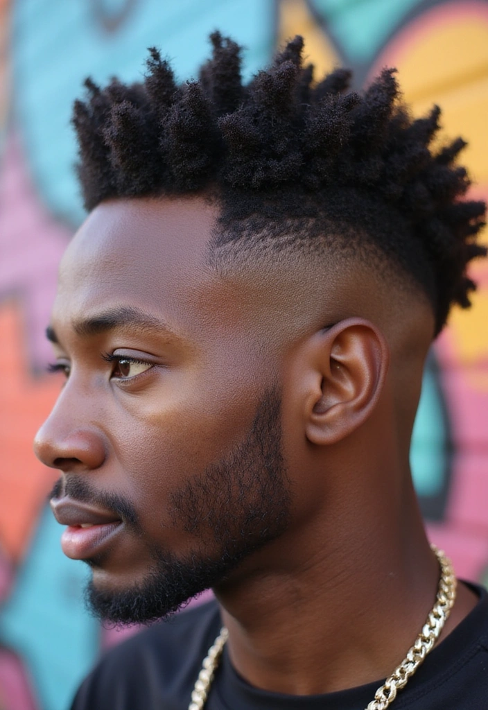 21 Cool Black Men Haircuts - 10. The Burst Fade