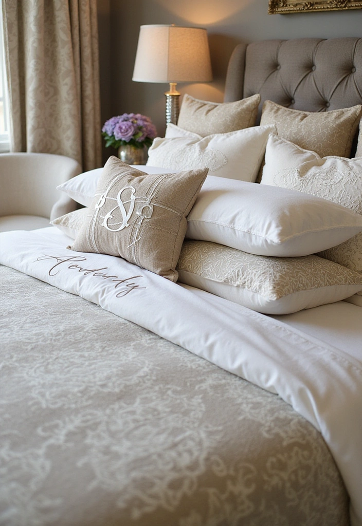 21 Modern Traditional Bedroom Design Ideas That Will Leave You Breathless! - 13. Personalized Bedding
