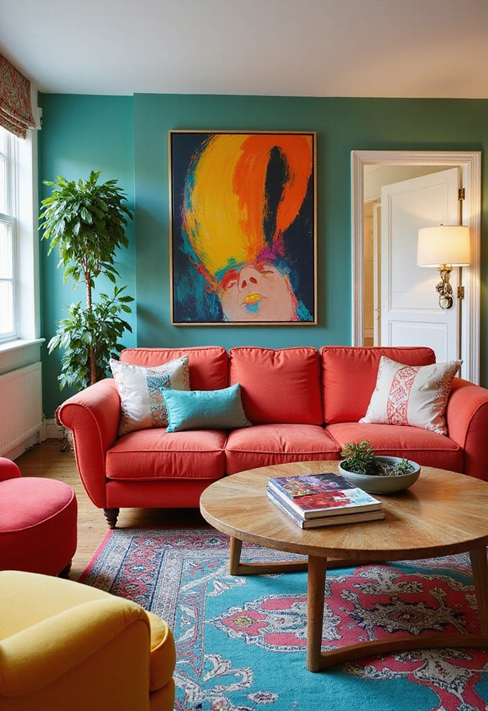 21 Awesome Terrace House Living Room Ideas You Won't Believe Exist! - 18. Bold Statement Pieces