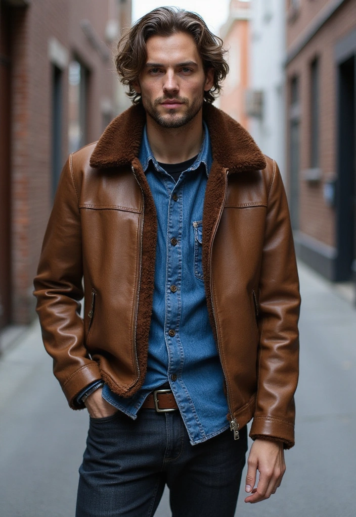 21 Denim Jackets for Men in 2025 That Are Making a Comeback! - 18. Layered Denim & Outerwear