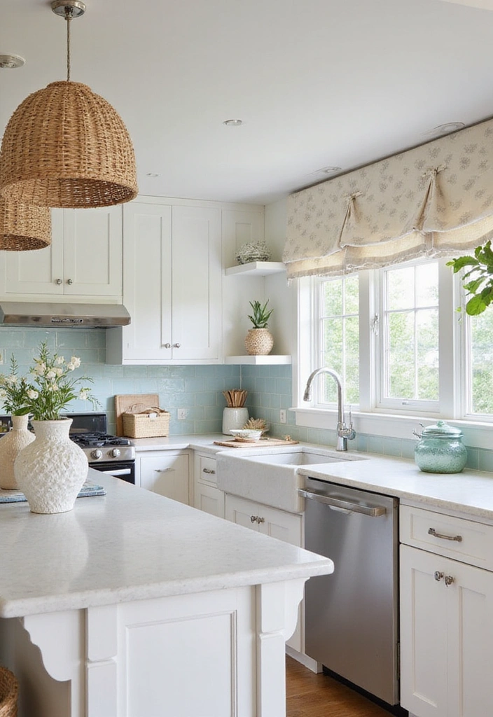 20 Best Lake House Kitchen Ideas That'll Make You Want to Move In! - 5. Coastal-Inspired Accessories