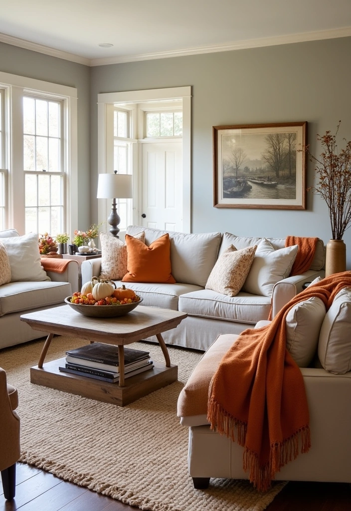 21 Living Room Ideas That'll Make You Want to Stay In Forever (Don't Miss #13!) - 21. Seasonal Decor Swaps