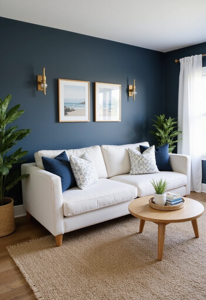 21 Dark Living Room Ideas That'll Make You Want to Curl Up with a Book! - 12. Coastal Dark