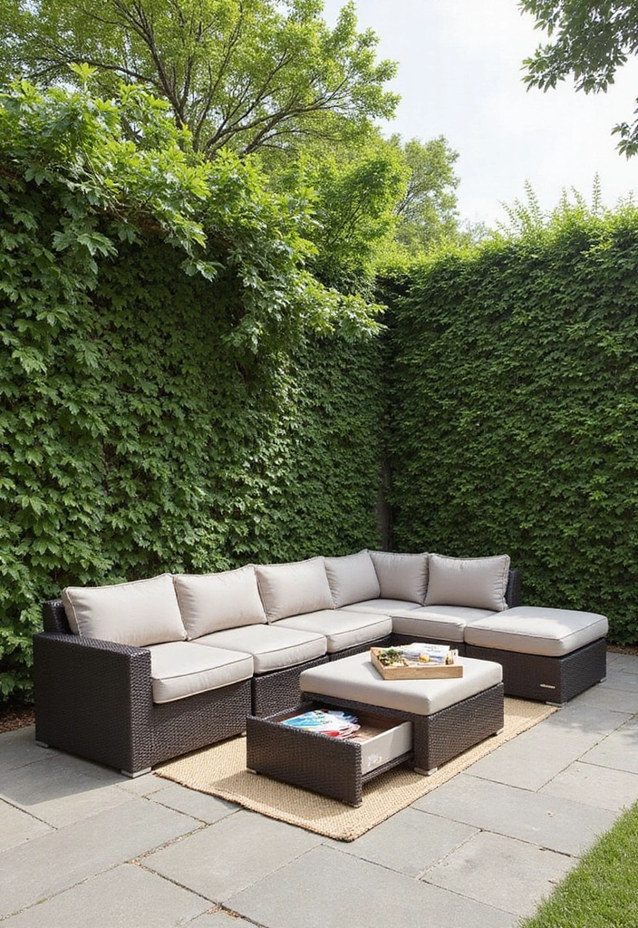 21 Outdoor Living Room Tips That Will Transform Your Space! - 13. Use Multi-Functional Furniture